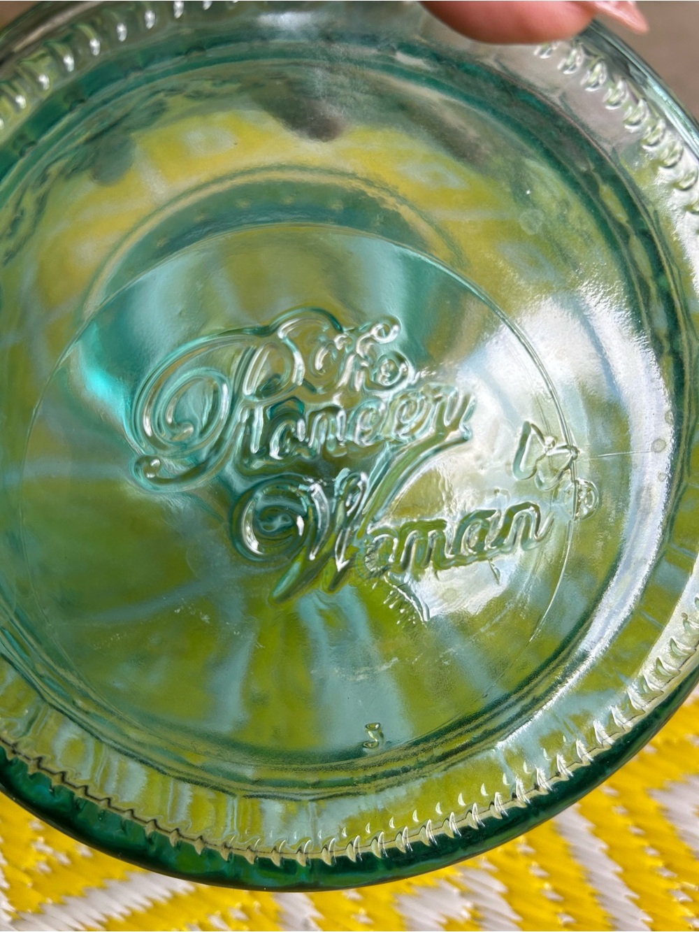 The Pioneer Woman Aqua Glass Canister with Lid - Picture 2 of 2